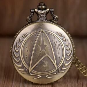 Star Trek Pocket watch Steampunk Trekkie Valentine Birthday Anniversary Gold NEW